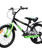 Novokids Bicicleta pentru copii SplendOr Boom PRO Edition Verde Cu bidon pentru apa Roti 16 inch Greutate admisa 50 kg Cadru din otel Roti ajutatoare detasabile Ghidon reglabil pe inaltime