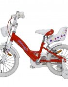 Novokids Bicicleta pentru copii SplendOr Pro Line Edition Rosu cosulet roti 14 inch maxim 35 kg cadru din otel roti ajutatoare detasabile ghidon reglabil pe inaltime