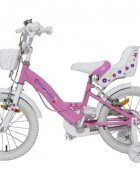 Novokids Bicicleta pentru copii SplendOr PRO Line Edition Roz Cosulet Roti 16 inch Maxim 35 kg Cadru din otel Roti ajutatoare detasabile Ghidon reglabil pe inaltime