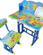 Novokids Birou pentru copii My little desk Albastru din MDF cu jucarii interactivecadru metalic 70x44x67 cm