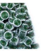 Novokids Brad artificial de Craciun cu varfuri albe PineTree Alb Verde Cu ace lungi Coroana bogata Inaltime 180 cm Suport inclus Pom de Craciun Ecologic
