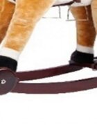 Novokids Calut balansoar pentru copii Rocking Horse XXL CremAlb din plus cu roti platforma detasabila functie trotineta fara pedale dimensiuni 85x37x77 cm greutate suportata 50 kg