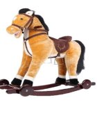 Novokids Calut balansoar pentru copii Rocking Horse XXL CremAlb din plus cu roti platforma detasabila functie trotineta fara pedale dimensiuni 85x37x77 cm greutate suportata 50 kg