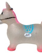 Novokids Calut de sarit gonflabil Jumping Donkey cu sunete si lumini 55x50x25 cm rosugri