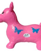 Novokids Calut de sarit gonflabil Jumping Donkey cu sunete si lumini 55x50x25 cm roz