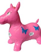 Novokids Calut de sarit gonflabil Jumping Donkey cu sunete si lumini 55x50x25 cm roz
