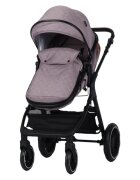 Novokids Carucior pentru copii X1000 series Beige 3 in 1 reversibil cu geanta bebe cadru aluminiu amortizoare roti din cauciuc landou scoica auto spatar reglabil 3 trepte plasa insecte