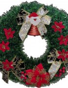 Novokids Coronita de Craciun XXL pentru usa si casa Christmas Crown Diametru 47 cm Cu decoratiuni Model Brad Natur Verde