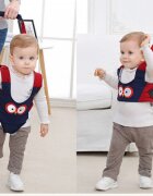 Novokids Ham pentru copii Premium Owl Walking Assistant Bleumarin cu maner comfortabil intaritura material moale greutate suportata 20 kg lavabil
