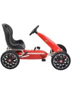Novokids Kart cu pedale pentru copii Chrysler Kart Pro Rosu roti din cauciuc EVA 5-8 ani structura metalica frana de mana functie FreeWheel mers cu spatele