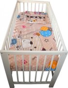 Novokids Lenjerie din bumbac cu 3 piese pentru patut Ursulet Baloane Multicolor