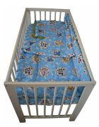 Novokids Lenjerie pentru copii Animalute Albastru din bumbac cu 3 piese