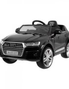 Novokids Masinuta electrica pentru copii Audi Q7 Negru Roti din Cauciuc EVA Greutate admisa 30 kg Usi cu deschidere 2 Viteze Lungime 121 cm 2 motoare control parental