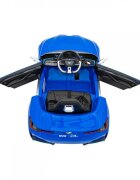 Novokids Masinuta electrica pentru copii BMW I4 cu telecomanda roti din cauciuc EVA max 30 kg usi cu deschidere 3 viteze Albastru