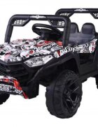 Novokids Masinuta electrica pentru copii Buggy Mini UTV cu faruri luminoase telecomanda 3-6 ani max 30 kg 3 viteze model Offroad Alb