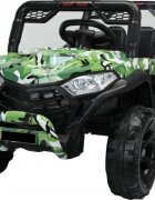 Novokids Masinuta electrica pentru copii Buggy Mini UTV cu faruri luminoase telecomanda 3-6 ani max 30 kg 3 viteze model Offroad Verde Camuflaj