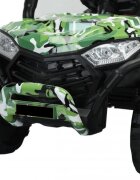 Novokids Masinuta electrica pentru copii Buggy Mini UTV cu faruri luminoase telecomanda 3-6 ani max 30 kg 3 viteze model Offroad Verde Camuflaj