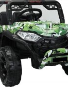 Novokids Masinuta electrica pentru copii Buggy Mini UTV cu faruri luminoase telecomanda 3-6 ani max 30 kg 3 viteze model Offroad Verde Camuflaj
