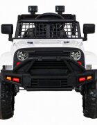 Novokids Masinuta electrica pentru copii Dark Knight Jeep PRO Alb Max 30 kg melodii si lumini 12V 2 viteze