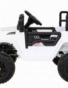 Novokids Masinuta electrica pentru copii Dark Knight Jeep PRO Alb Max 30 kg melodii si lumini 12V 2 viteze
