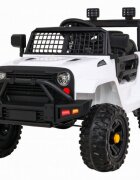 Novokids Masinuta electrica pentru copii Dark Knight Jeep PRO Alb Max 30 kg melodii si lumini 12V 2 viteze