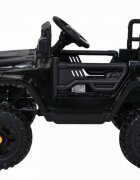 Novokids Masinuta electrica pentru copii Dark Knight Jeep PRO Negru Max 30 kg melodii si lumini 12V 2 viteze