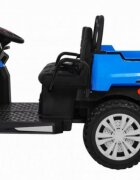 Novokids Masinuta electrica pentru copii Farmer Beast Buggy Albastru 6 roti 2 locuri remorca si faruri luminoase roti din cauciuc EVA max 60 kg 24V
