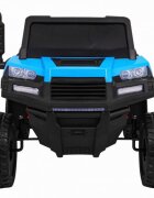 Novokids Masinuta electrica pentru copii Farmer Beast Buggy Albastru 6 roti 2 locuri remorca si faruri luminoase roti din cauciuc EVA max 60 kg 24V