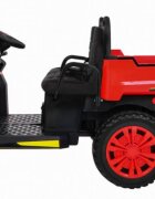 Novokids Masinuta electrica pentru copii Farmer Beast Buggy Rosu 6 roti 2 locuri remorca si faruri luminoase roti din cauciuc EVA max 60 kg 24V