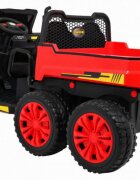 Novokids Masinuta electrica pentru copii Farmer Beast Buggy Rosu 6 roti 2 locuri remorca si faruri luminoase roti din cauciuc EVA max 60 kg 24V