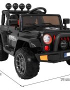 Novokids Masinuta electrica pentru copii Jeep 4x4 Pro Negru acumulator 12V 3-8 ani melodii si lumini 2 viteze greutate admisa 30 kg