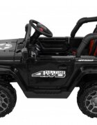 Novokids Masinuta electrica pentru copii Jeep 4x4 Pro Negru acumulator 12V 3-8 ani melodii si lumini 2 viteze greutate admisa 30 kg