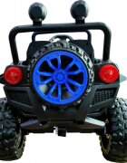 Novokids Masinuta electrica pentru copii M-Buggy UTV Albastru faruri luminoase roti din cauciuc Eva telecomanda maxim 30 kg 12V Mp3USB 2 viteze lungime 138 cm model Offroad