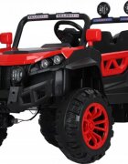 Novokids Masinuta electrica pentru copii M-Buggy UTV Rosu faruri luminoase roti din cauciuc Eva telecomanda maxim 30 kg 12V Mp3USB 2 viteze lungime 138 cm model Offroad