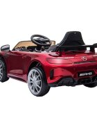 Novokids Masinuta electrica pentru copii Mercedes AMG GTR Rosu 12V roti din cauciuc EVA usi cu deschidere 2 viteze 2 motoare 550 W