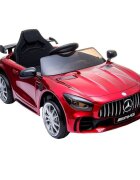 Novokids Masinuta electrica pentru copii Mercedes AMG GTR Rosu 12V roti din cauciuc EVA usi cu deschidere 2 viteze 2 motoare 550 W