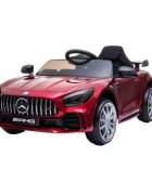 Novokids Masinuta electrica pentru copii Mercedes AMG GTR Rosu 12V roti din cauciuc EVA usi cu deschidere 2 viteze 2 motoare 550 W