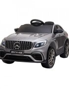 Novokids Masinuta electrica pentru copii Mercedes GLC 63 AMG Gri 12V roti din cauciuc EVA 3-8 ani usi cu deschidere 2 viteze lungime 115 cm 2 motoare 390 W