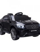 Novokids Masinuta electrica pentru copii Mercedes GLC 63 AMG Negru 12V roti din cauciuc EVA 3-8 ani usi cu deschidere 2 viteze lungime 115 cm 2 motoare 390 W