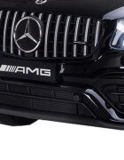 Novokids Masinuta electrica pentru copii Mercedes GLC 63 AMG Negru 12V roti din cauciuc EVA 3-8 ani usi cu deschidere 2 viteze lungime 115 cm 2 motoare 390 W