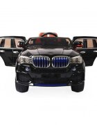Novokids Masinuta electrica pentru copii Negru cu Roti din Cauciuc Display LCD cu Redare MP4 Desene sau Muzica Scaun din Piele Model Offroad Baterie Performanta 12V 2 Viteze