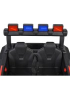 Novokids Masinuta electrica pentru copii Super Beasty Buggy UTV 2 locuri cu faruri luminoase telecomanda 3-6 ani max 30 kg 12V Mp3USB 2 viteze model Offroad albastru cu negru