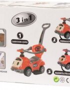 Novokids Masinuta pentru copii BabyCar Rosu cu Melodii Lumini Maner de impins pentru parinti detasabil si bara de protectie Spatiu depozitare Greutate admisa 25 kg