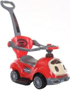 Novokids Masinuta pentru copii BabyCar Rosu cu Melodii Lumini Maner de impins pentru parinti detasabil si bara de protectie Spatiu depozitare Greutate admisa 25 kg