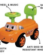 Novokids Masinuta pentru copii Dream Car Portocaliu fara Pedale greutate admisa 25 kg Cu Sunete Spatar de Protectie si Volan