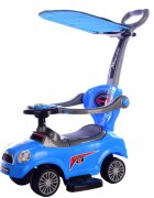 Novokids Masinuta pentru copii Mega Car Plus Albastru cu Melodii Maner si Copertina detasabile Greutate admisa 20kg