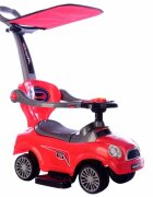 Novokids Masinuta pentru copii Mega Car Plus Rosu cu Melodii Maner si Copertina detasabile Greutate admisa 20kg