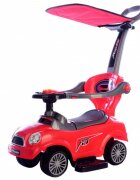 Novokids Masinuta pentru copii Mega Car Plus Rosu cu Melodii Maner si Copertina detasabile Greutate admisa 20kg