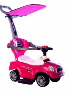 Novokids Masinuta pentru copii Mega Car Plus Roz cu Melodii Maner si Copertina detasabile Greutate admisa 20kg