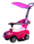 Novokids Masinuta pentru copii Mega Car Plus Roz cu Melodii Maner si Copertina detasabile Greutate admisa 20kg